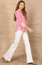 Callahan Matte Jersey Top, color-Pink