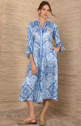 Bellona Charmeuse Maxi Dress, color-Blue