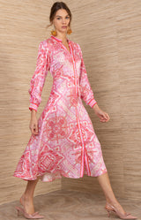 Bellona Charmeuse Maxi Dress, color-Pink
