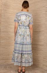 Ruthie Voile Maxi Dress, color-Blue