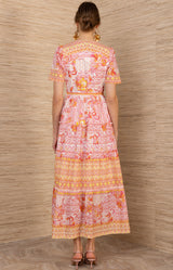 Ruthie Voile Maxi Dress, color-Pink