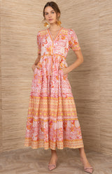 Ruthie Voile Maxi Dress, color-Pink