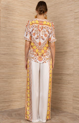 Roux Silk Top, color-Gold