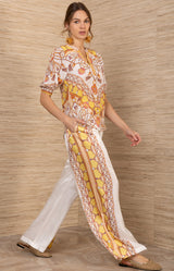 Roux Silk Top, color-Gold