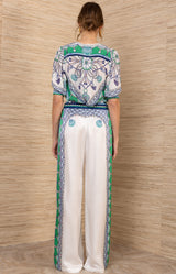 Danica Silk Charmeuse Pant, color-Blue