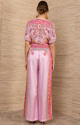 Danica Silk Charmeuse Pant, color-Pink