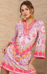 Holiday Jersey Dress, color-Pink