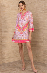 Holiday Jersey Dress, color-Pink