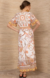 Neve Chiffon Dress, color-Blue