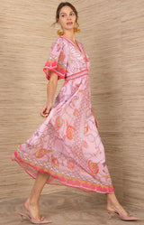 Neve Chiffon Dress, color-Pink