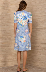Erica Jersey Dress, color-Blue