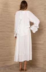 Rin Charmeuse Top, color-White