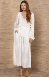 Rin Charmeuse Top, color-White