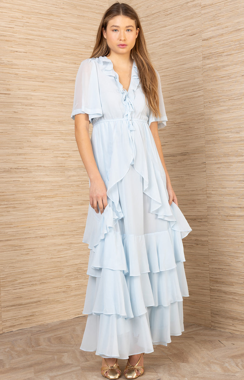 Carina Solid Maxi Dress Blush / M