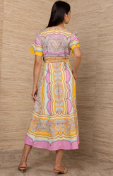 Eila Cotton Poplin Dress, color-Pink