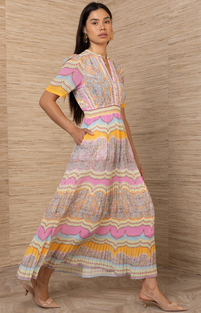 maxi chiffon dresses sale Vale Chiffon Maxi Dress Pink / XL