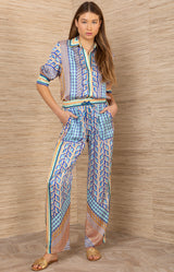 Ever Silk Charmeuse Pant, color-Blue