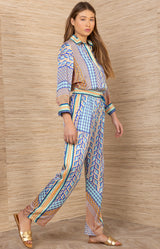 Ever Silk Charmeuse Pant, color-Blue