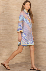 Benicia Jersey Dress, color-Blue