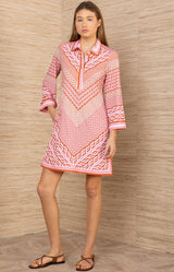 Benicia Jersey Dress, color-Red
