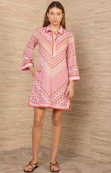 Benicia Jersey Dress, color-Red