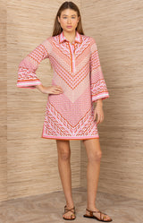 Benicia Jersey Dress, color-Red