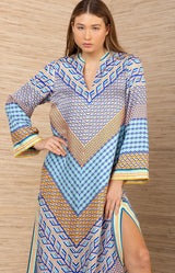 Aleyna Maxi Dress, color-Blue