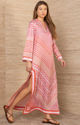 Aleyna Maxi Dress, color-Red