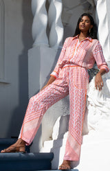 Ever Silk Charmeuse Pant, color_Red