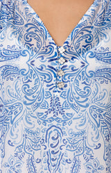 Tali Voile Top, color-Blue