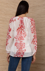 Princess Voile Top, color-Red