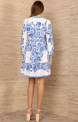 Demelza Jersey Dress, color-Blue