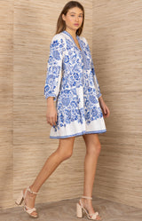Demelza Jersey Dress, color-Blue