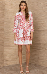 Demelza Jersey Dress, color-Red
