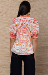 Brisa Voile Top, color_Ivory