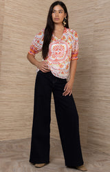Brisa Voile Top, color_Ivory