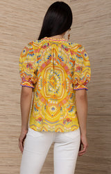 Brisa Voile Top, color_Yellow