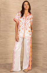 Aviara Silk Shirt,color_Ivory