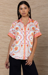 Aviara Silk Shirt,color_Ivory