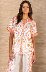 Aviara Silk Shirt,color_Ivory