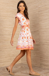 Ciara Linen Dress, color_Ivory