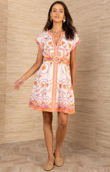 Ciara Linen Dress, color_Ivory