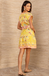 Ciara Linen Dress, color_Yellow