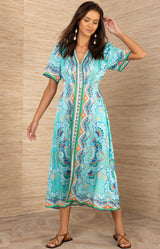 Maverick Midi Dress, color_Turquoise