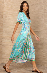 Maverick Midi Dress, color_Turquoise