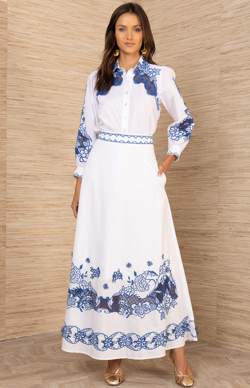 Ambrosia Embroidered Maxi Skirt