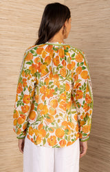 Huxley Voile Top, color_ orange