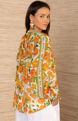 Huxley Voile Top, color_ orange