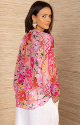 Huxley Voile Top, color_ Pink