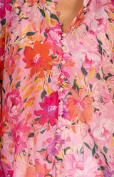 Huxley Voile Top, color_ Pink